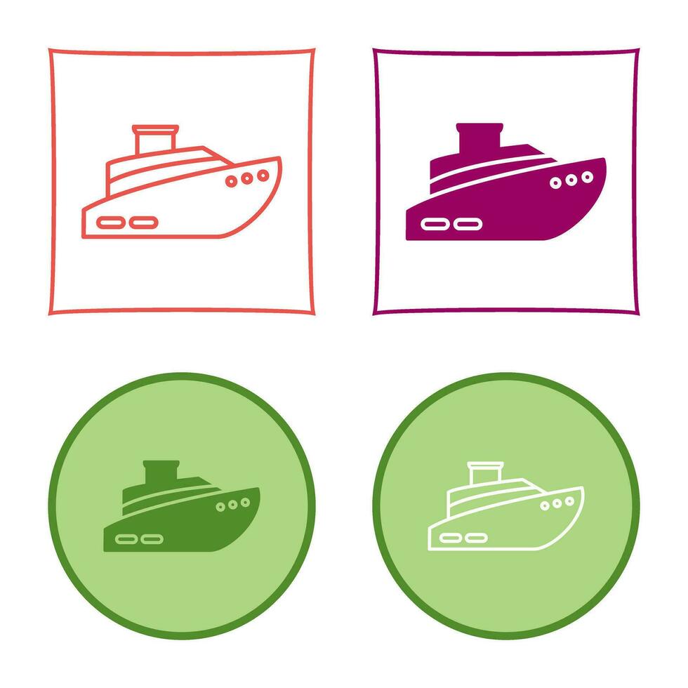 icono de vector de barco