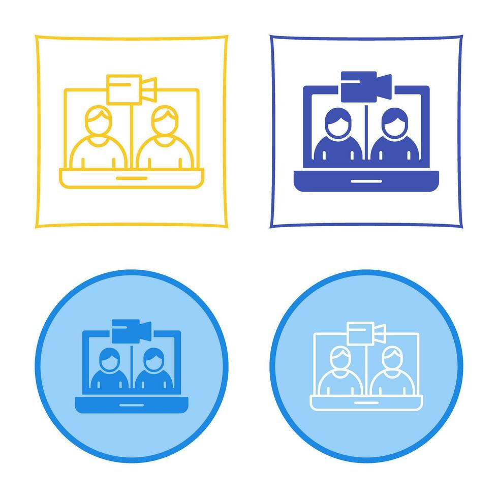 Video Conference Vector Icon