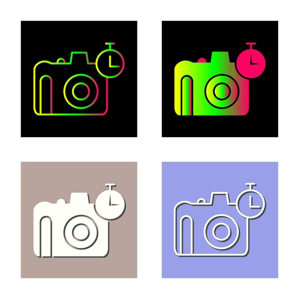 Unique Timer on Camera Vector Icon