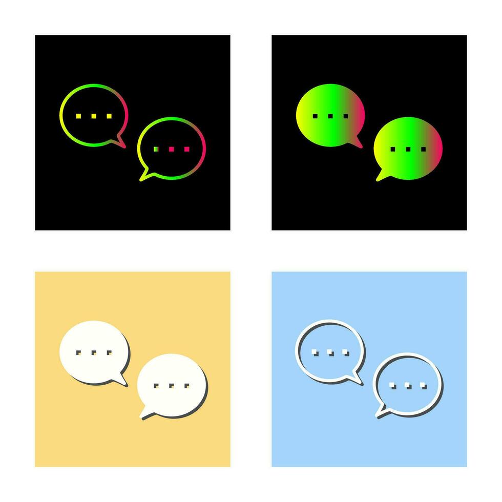 Unique Conversation Bubbles Vector Icon