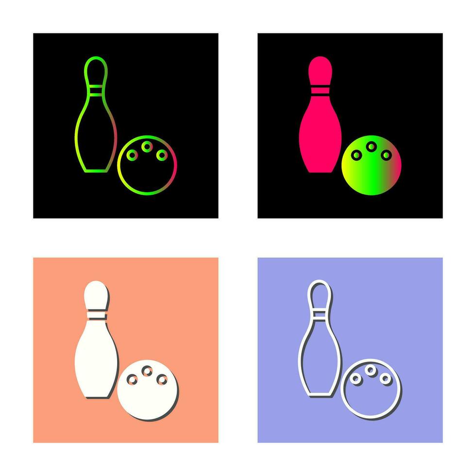 Unique Bowling Vector Icon