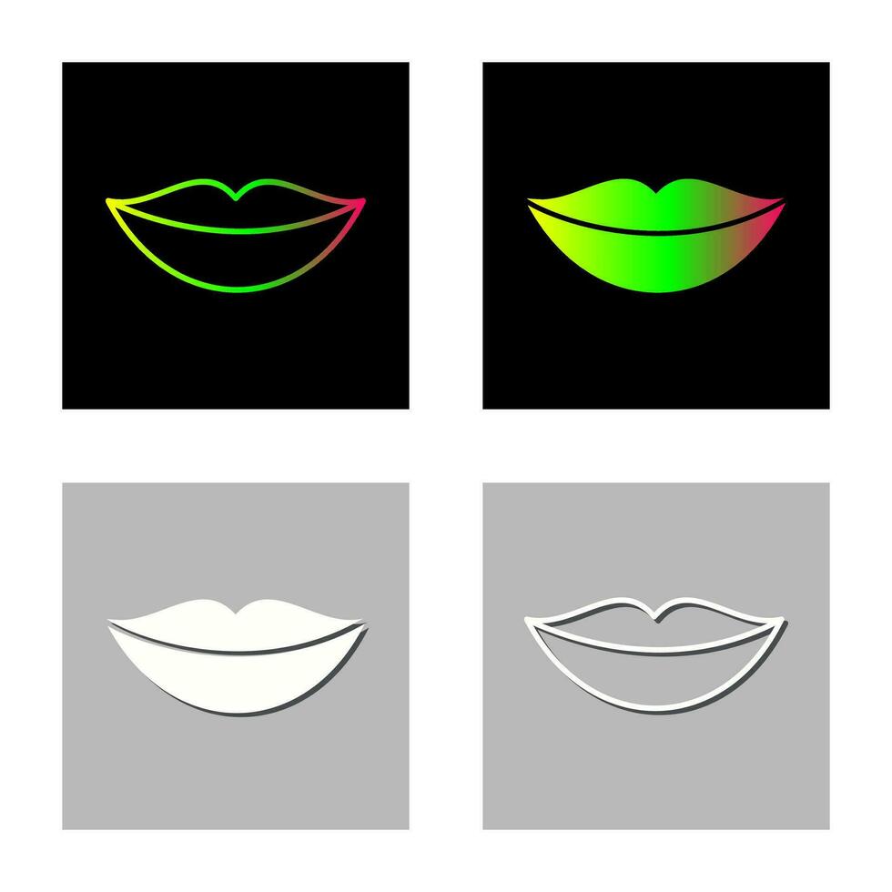 icono de vector de labios