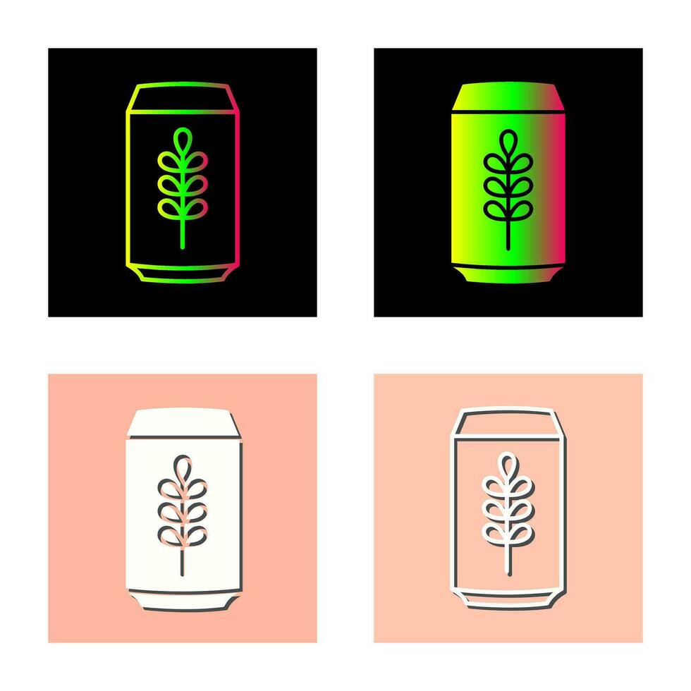 icono de vector de lata de cerveza