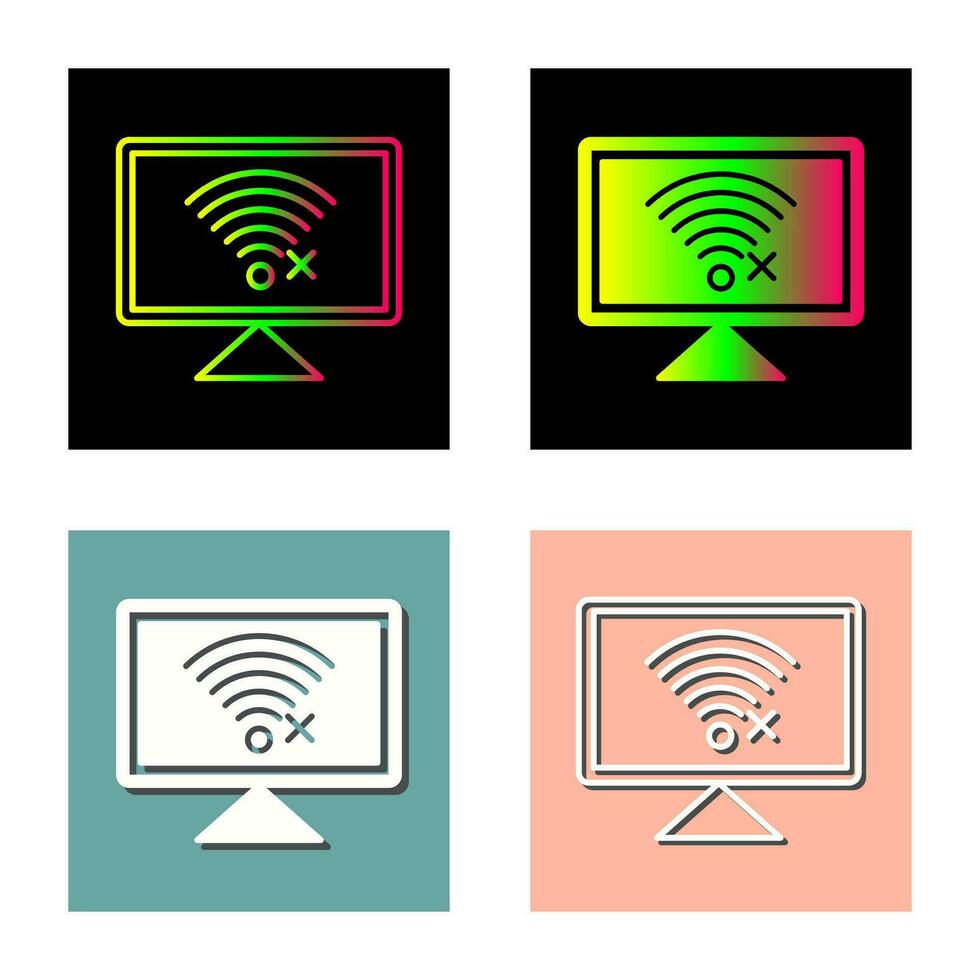 Disconnected Network Vector Icon