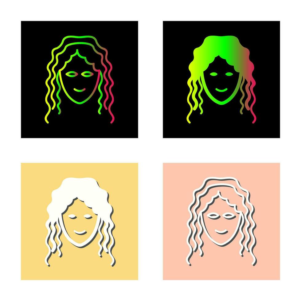 Hair Curly Vector Icon