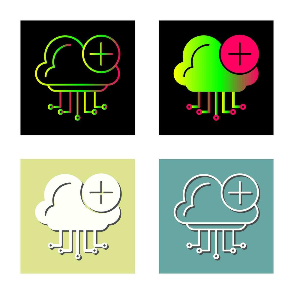 icono de vector de computación en la nube