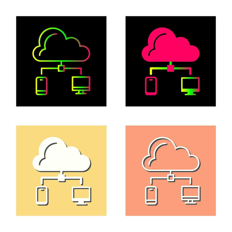 icono de vector de nube