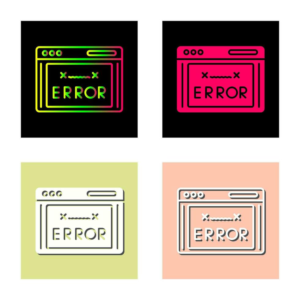 icono de vector de código de error