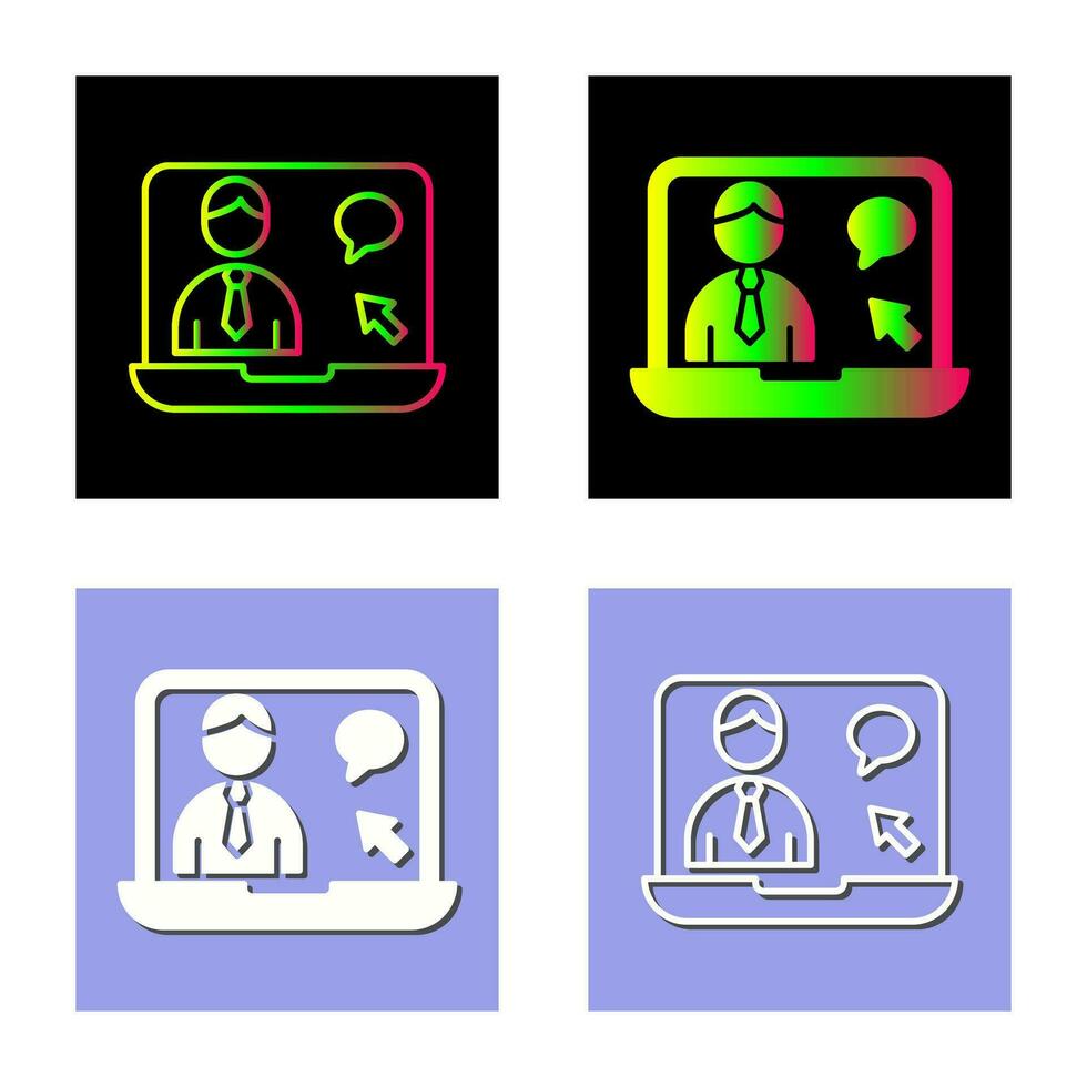 Online Interview Vector Icon