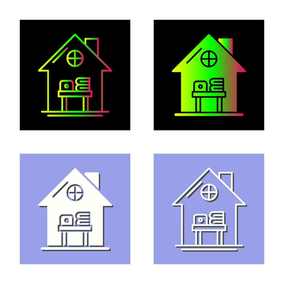 Home Work Place Vector Icon