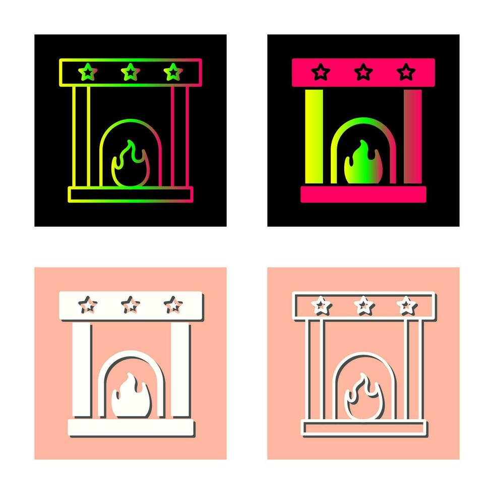 Fireplace Vector Icon