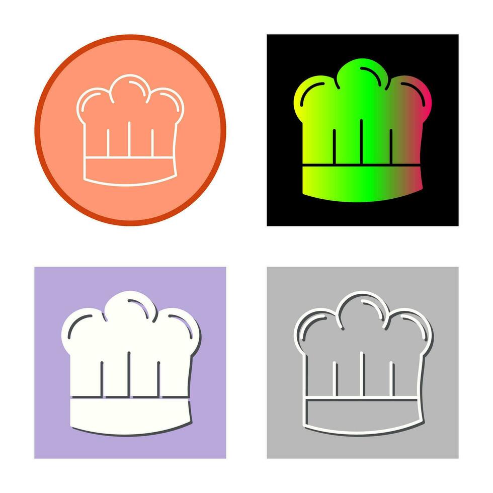 icono de vector de sombrero de chef