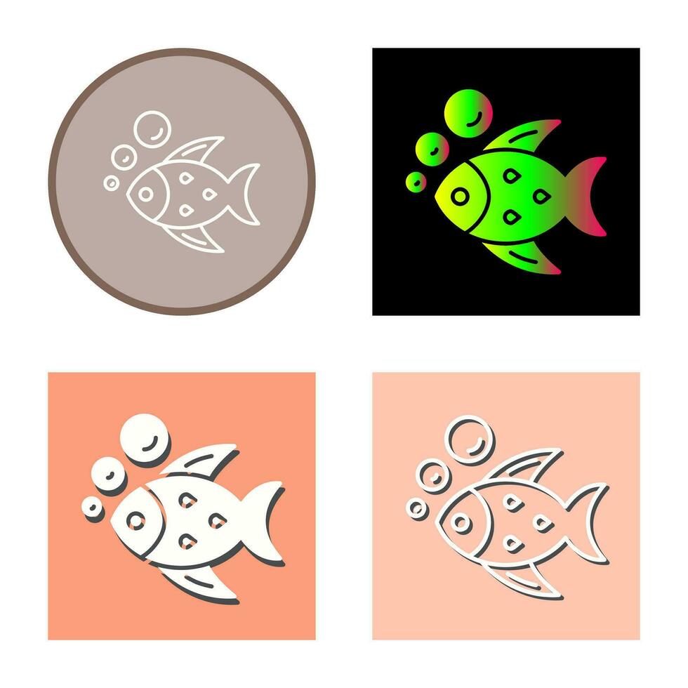 icono de vector de pescado