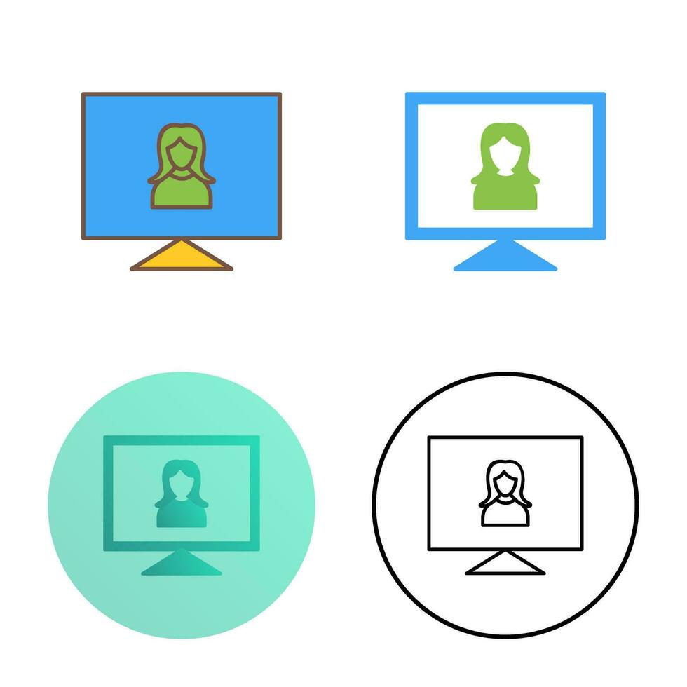 Female Visitor Vector Icon