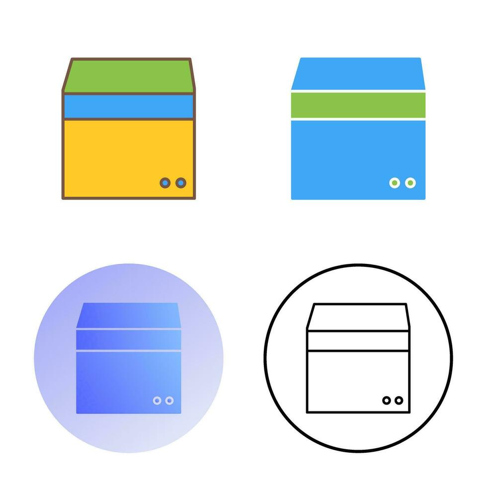 icono de vector de caja única