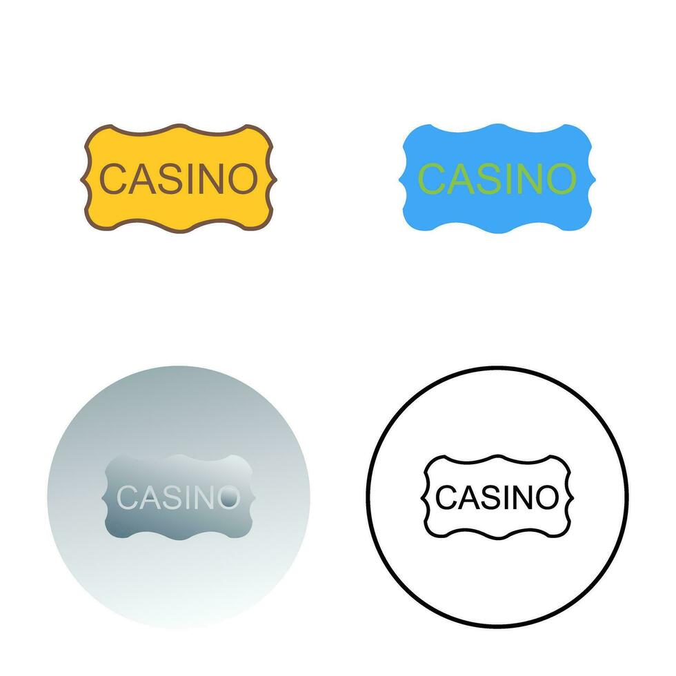 icono de vector de signo de casino