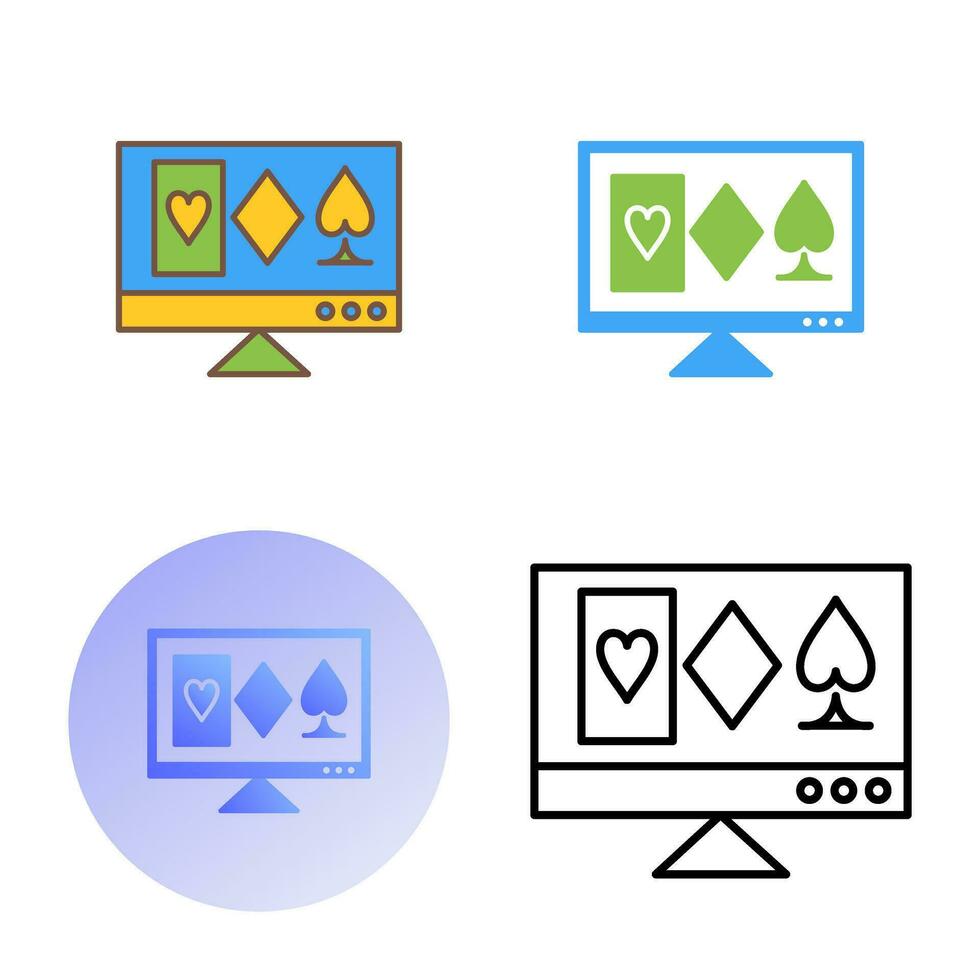 icono de vector de juego en línea