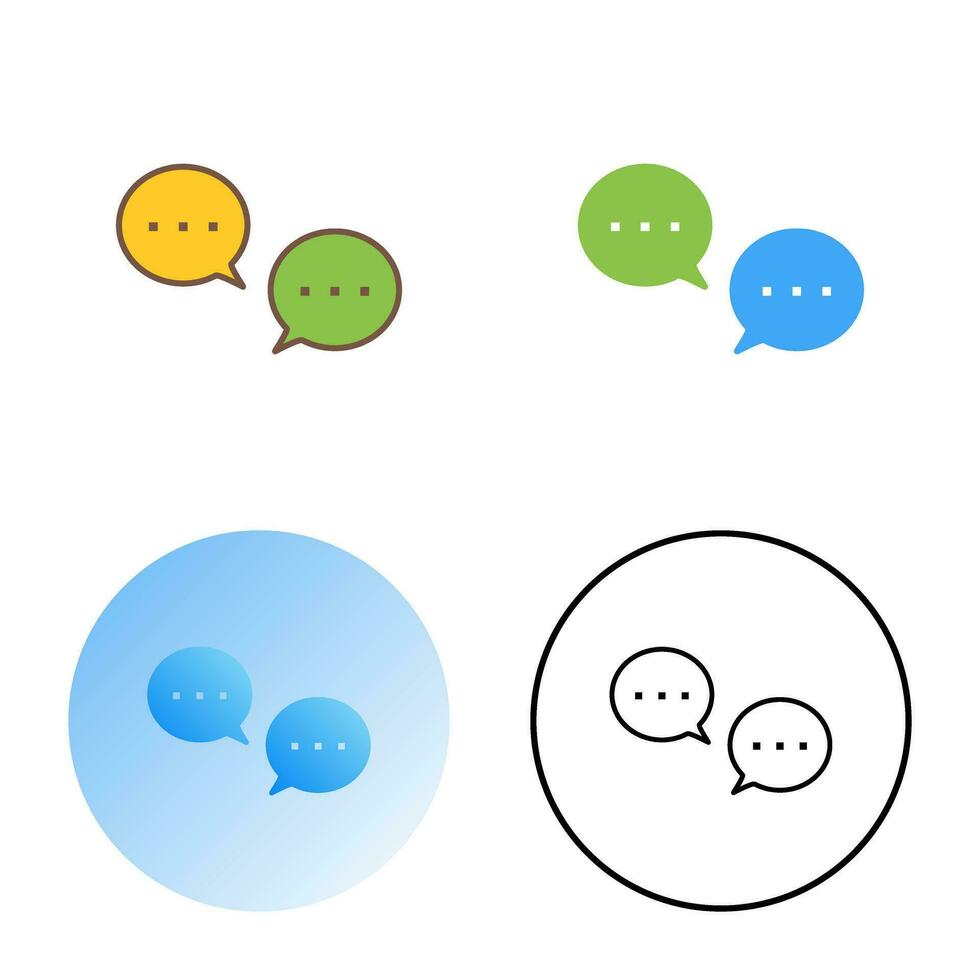 Unique Conversation Bubbles Vector Icon