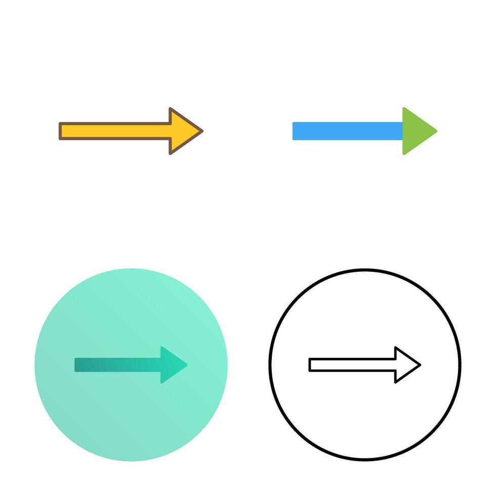 Unique Right Arrow Vector Icon
