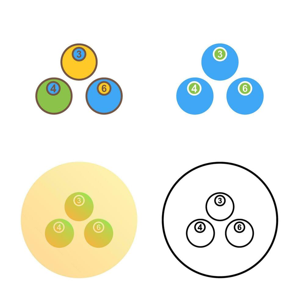 icono de vector de bolas de billar único