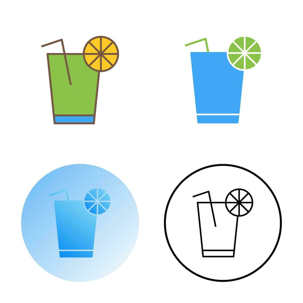 Unique Lemon Juice Vector Icon