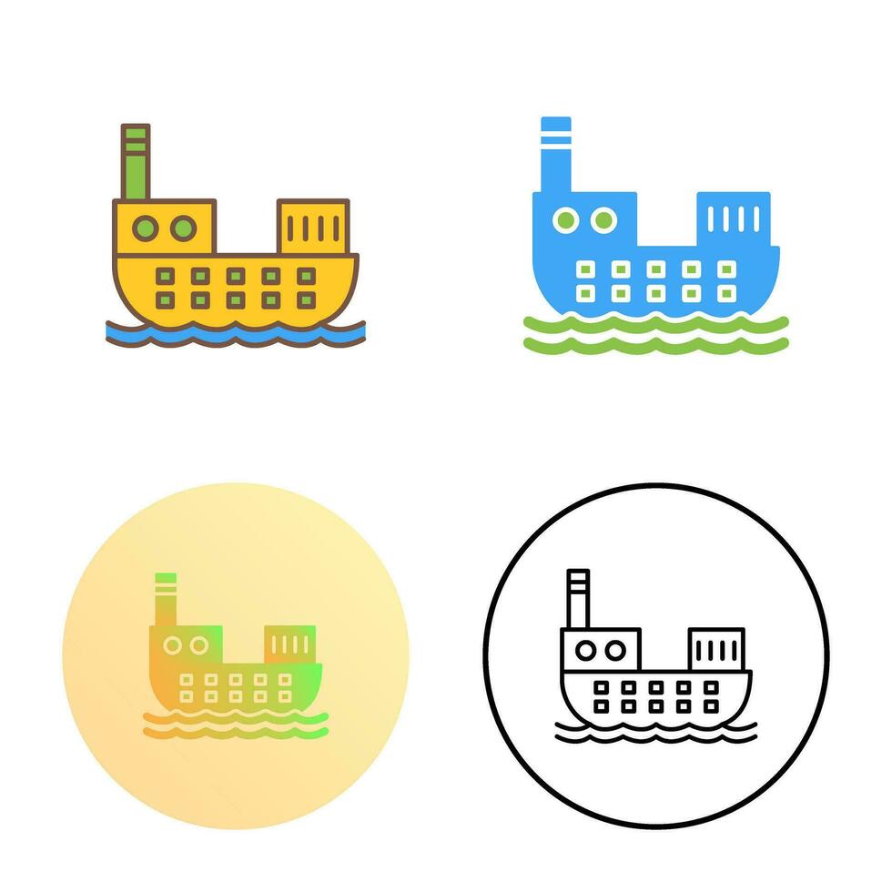 Cargo Ship Vector Icon