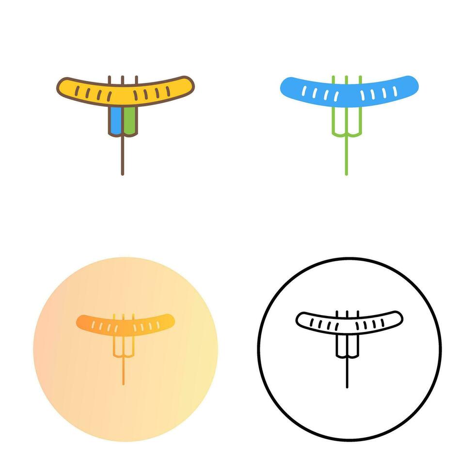 Sausage on Fork Vector Icon