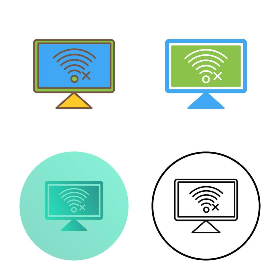 Disconnected Network Vector Icon