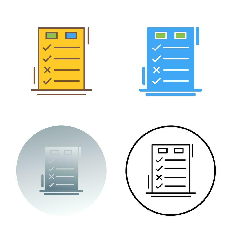Today to Done CheckList Vector Icon
