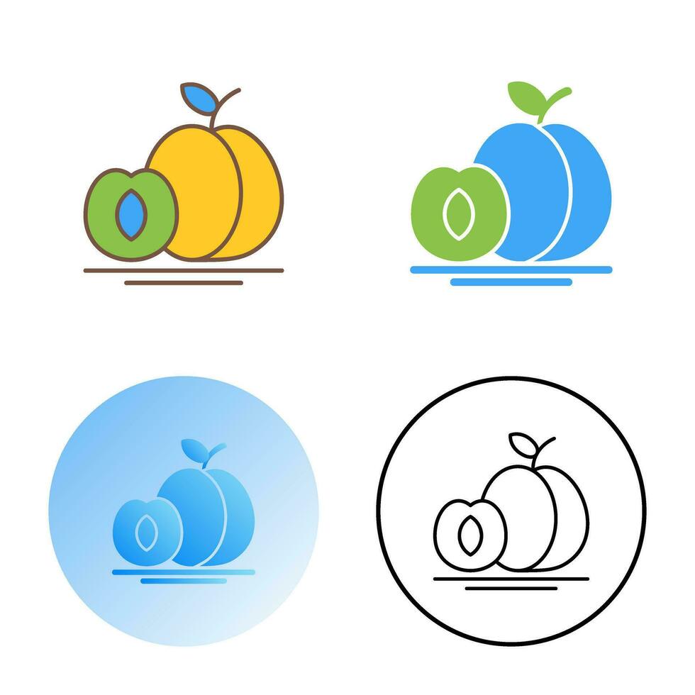 Apricot Vector Icon