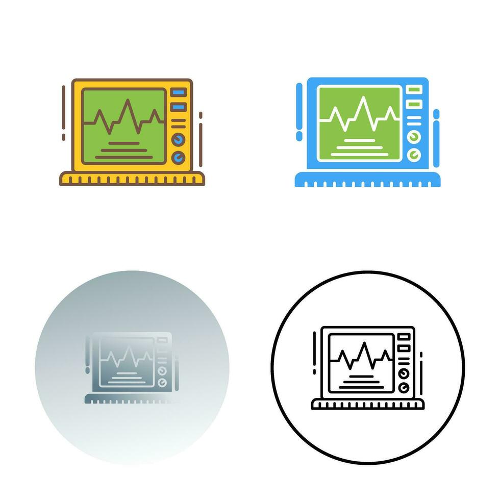 icono de vector de monitor de electrocardiograma