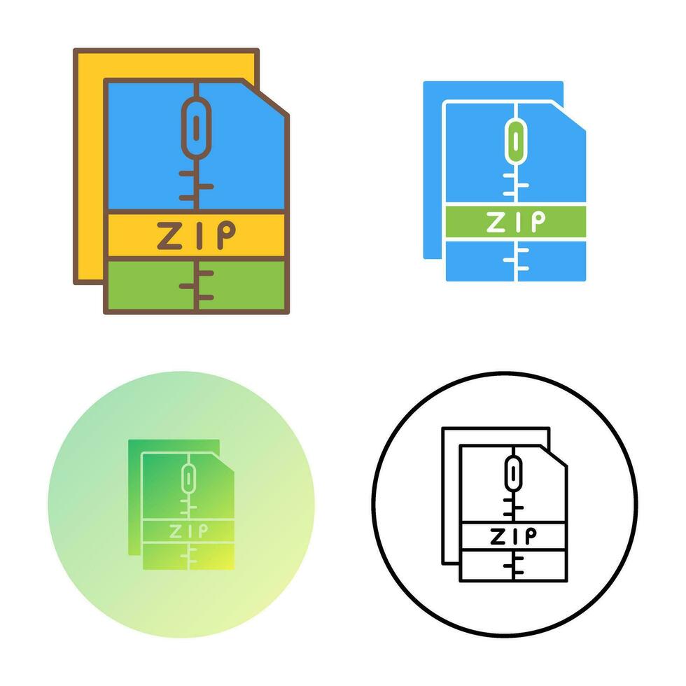 Zip File Vector Icon