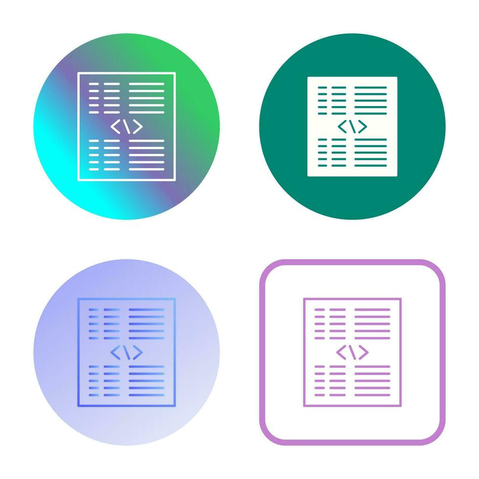 Piece of Code Vector Icon