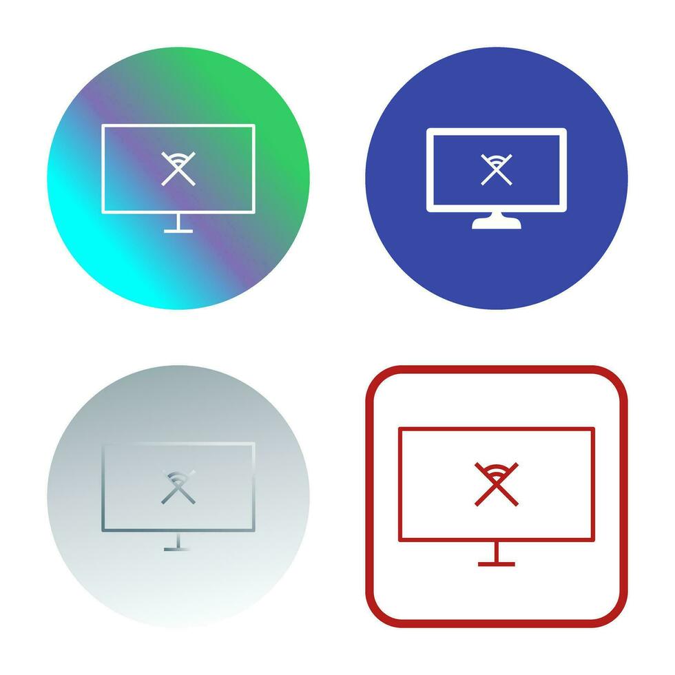 Unique Disconnected Network Vector Icon