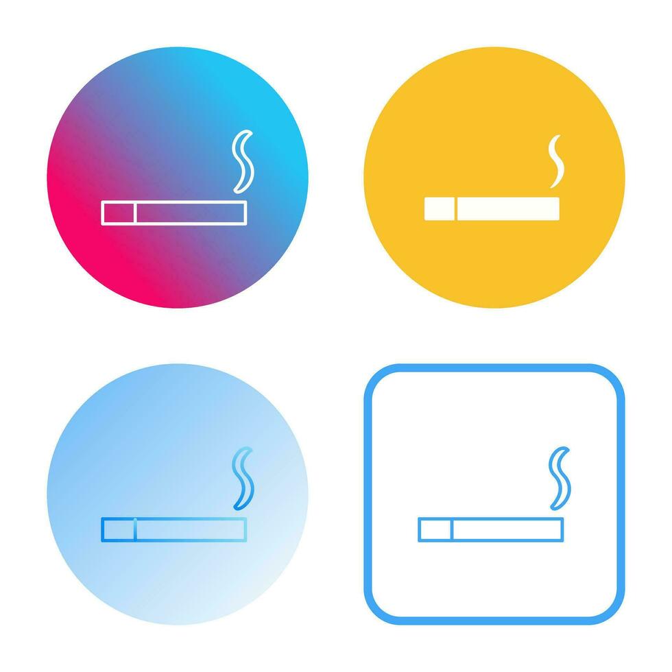 Unique Lit Cigarette Vector Icon