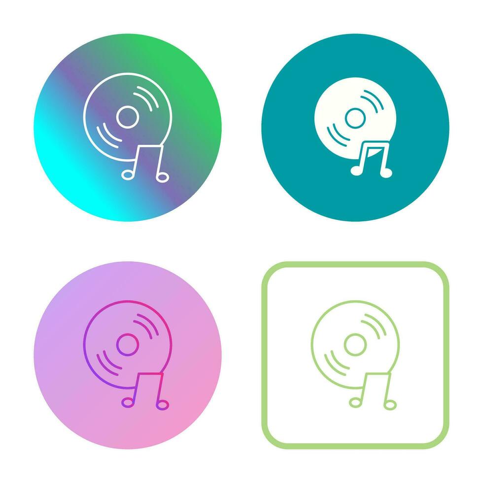 Unique Music CD Vector Icon
