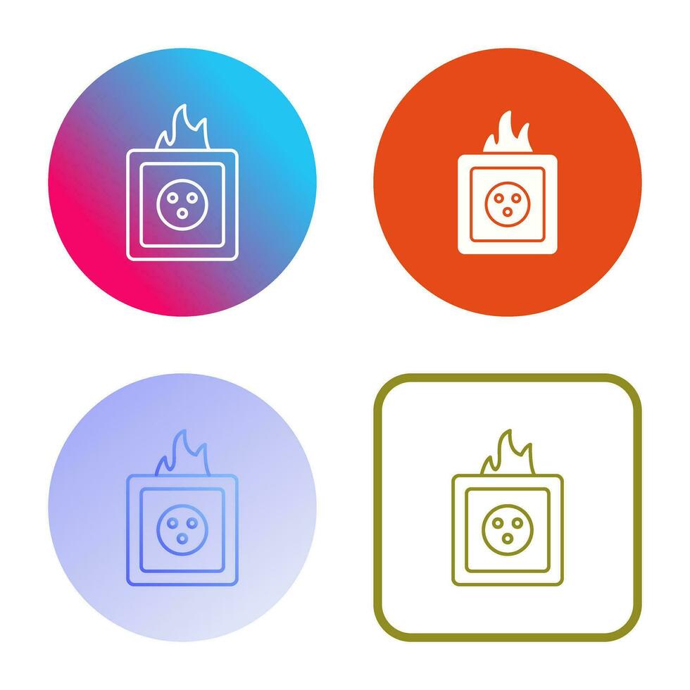 fuego único en icono de vector de zócalo
