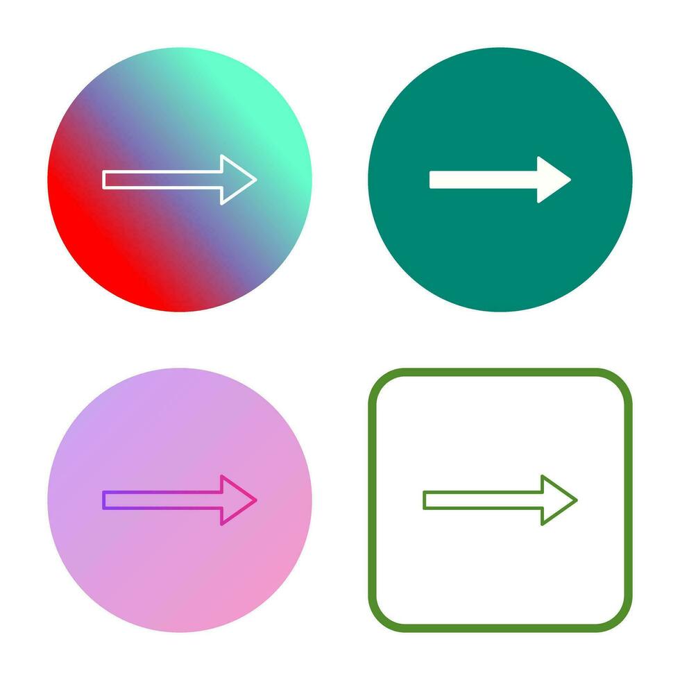 Unique Right Arrow Vector Icon