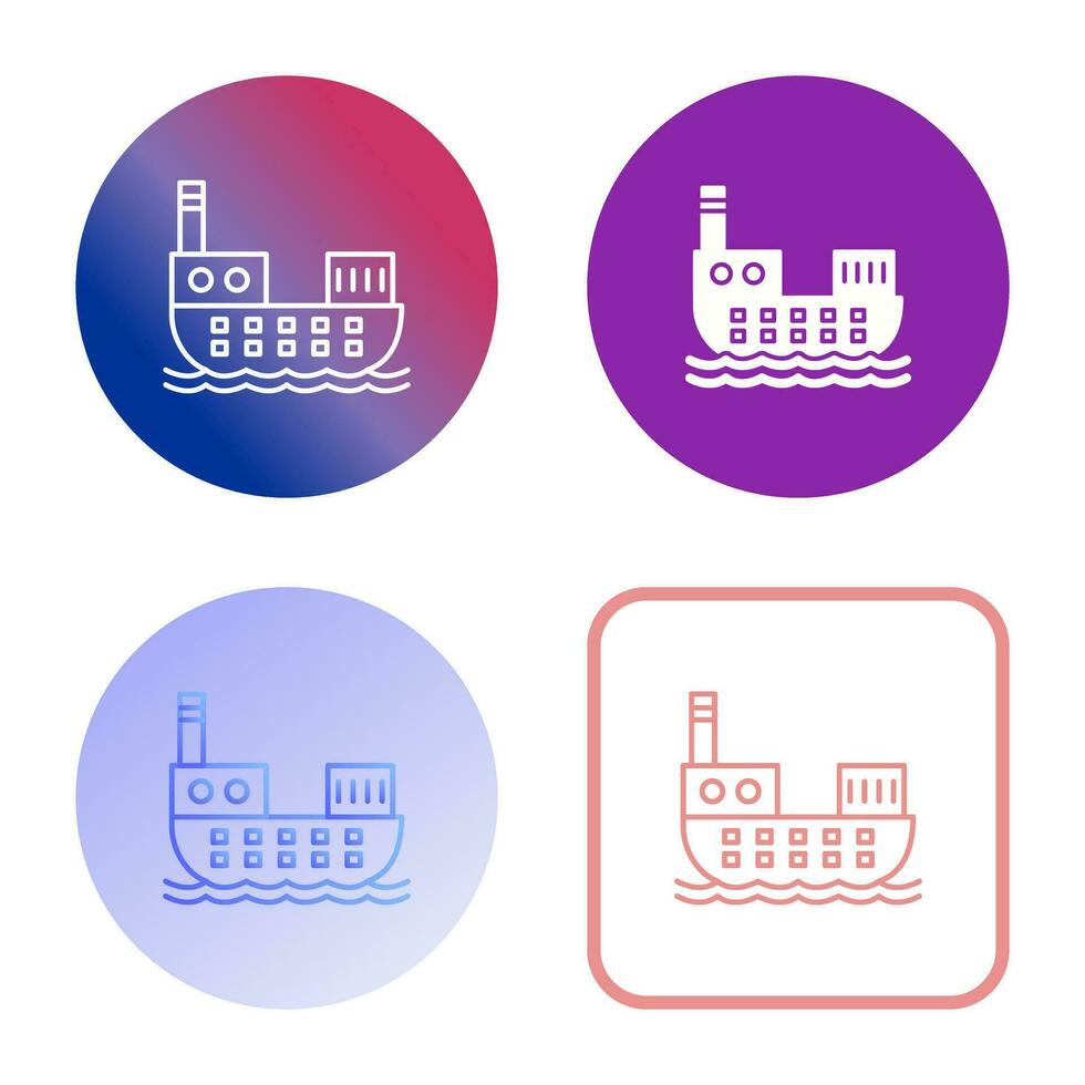 Cargo Ship Vector Icon