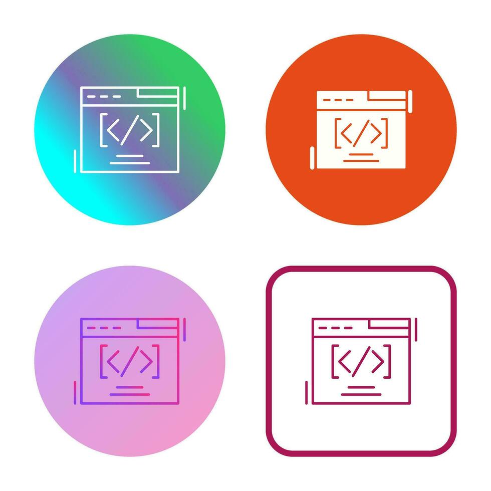 Web Coding Vector Icon