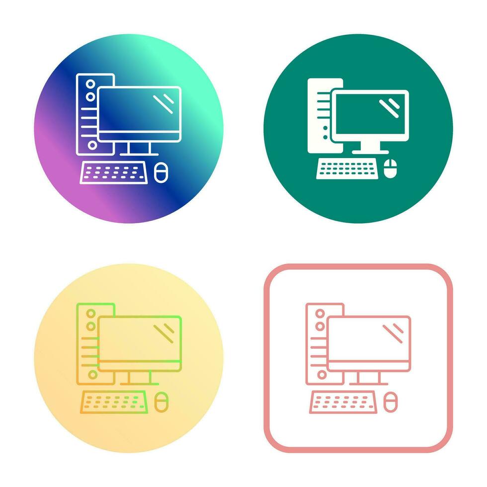 icono de vector de computadora