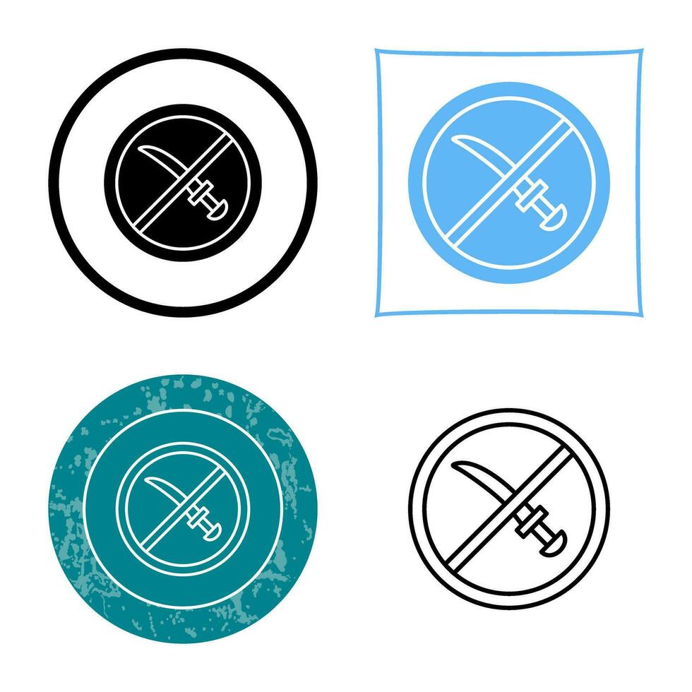 No Weapons Vector Icon