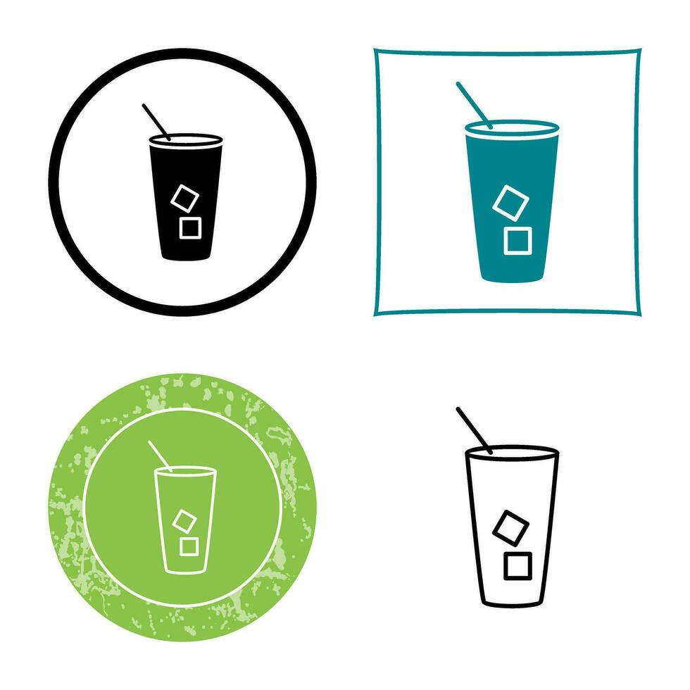 Iced Coffee Vector Icon