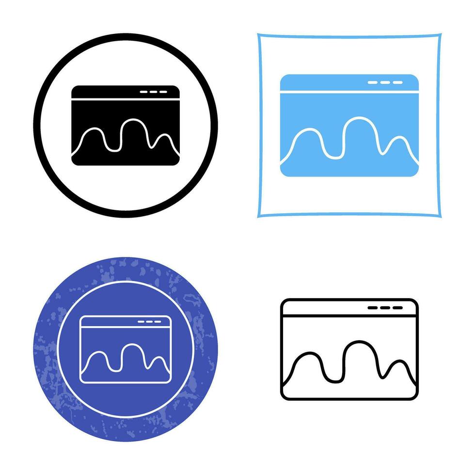 icono de vector de estadísticas de página web