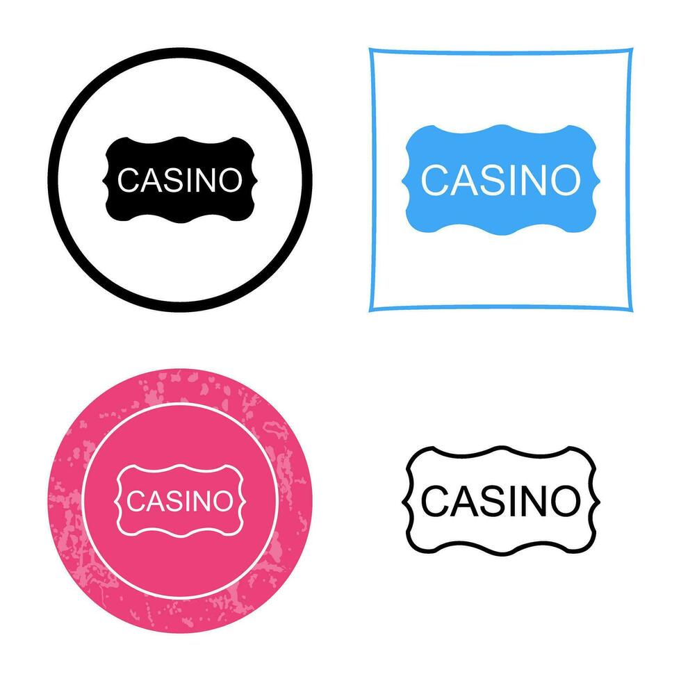 Casino Sign Vector Icon