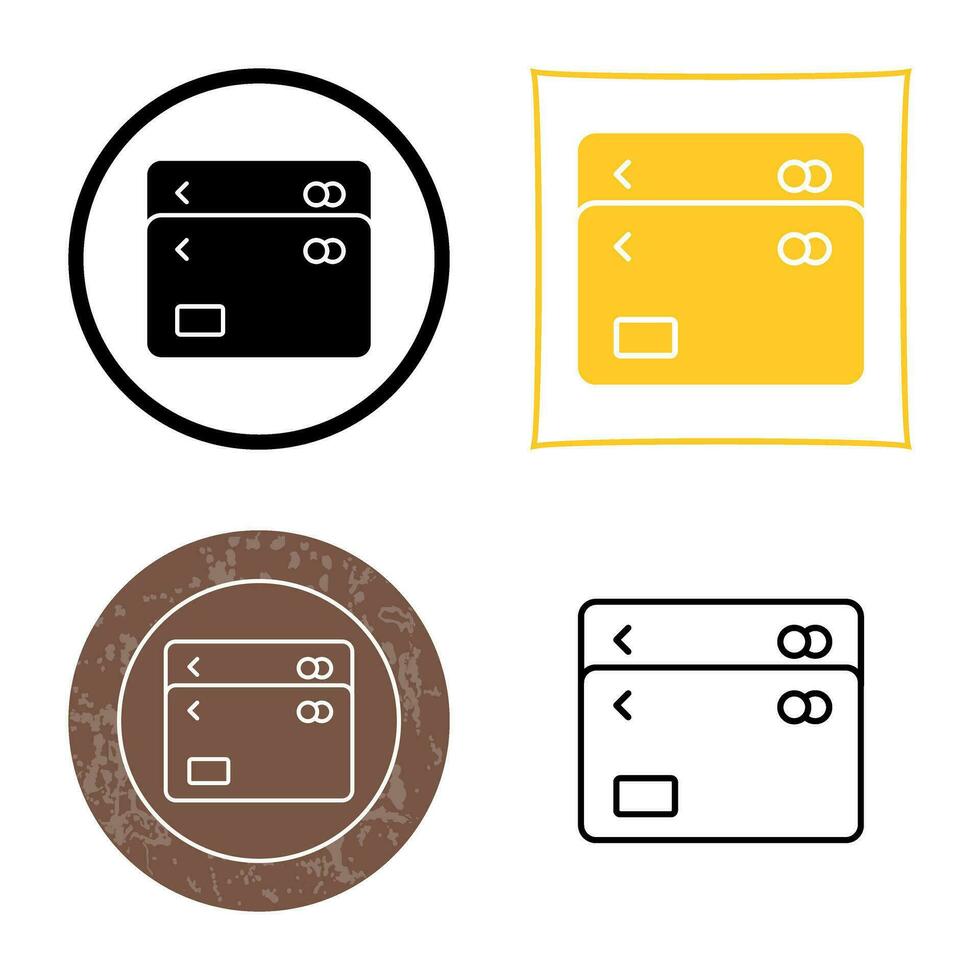 Unique Multiple Cards Vector Icon