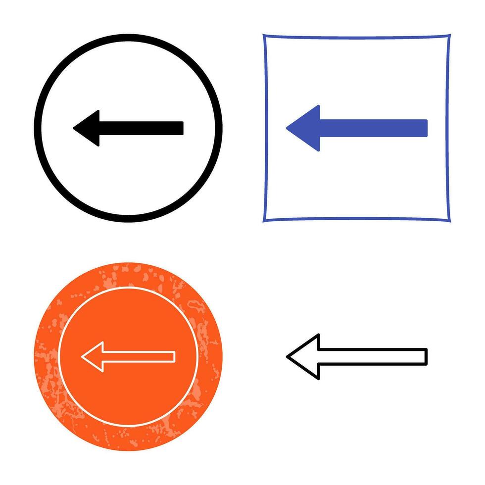 Unique Left Arrow Vector Icon