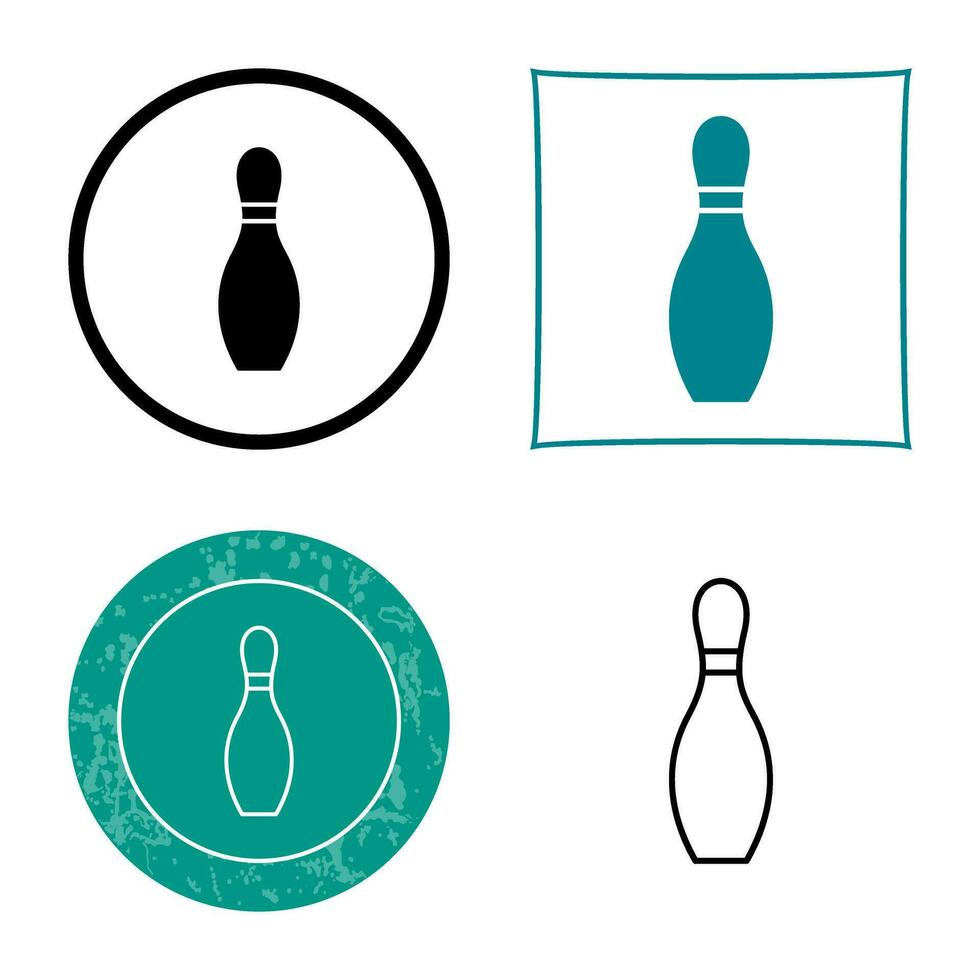 Unique Bowling Pin Vector Icon