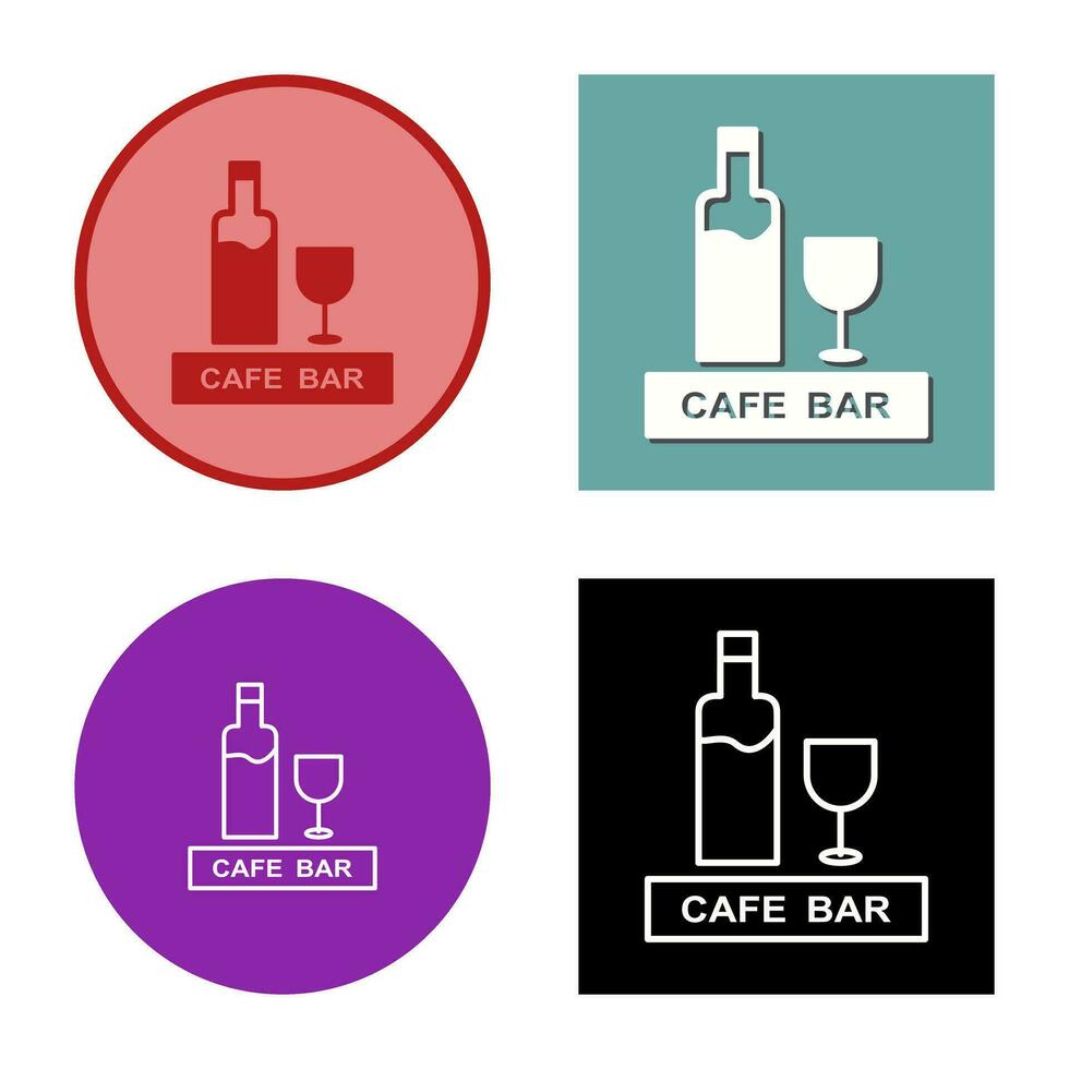 Unique Drinks Cafe Vector Icon