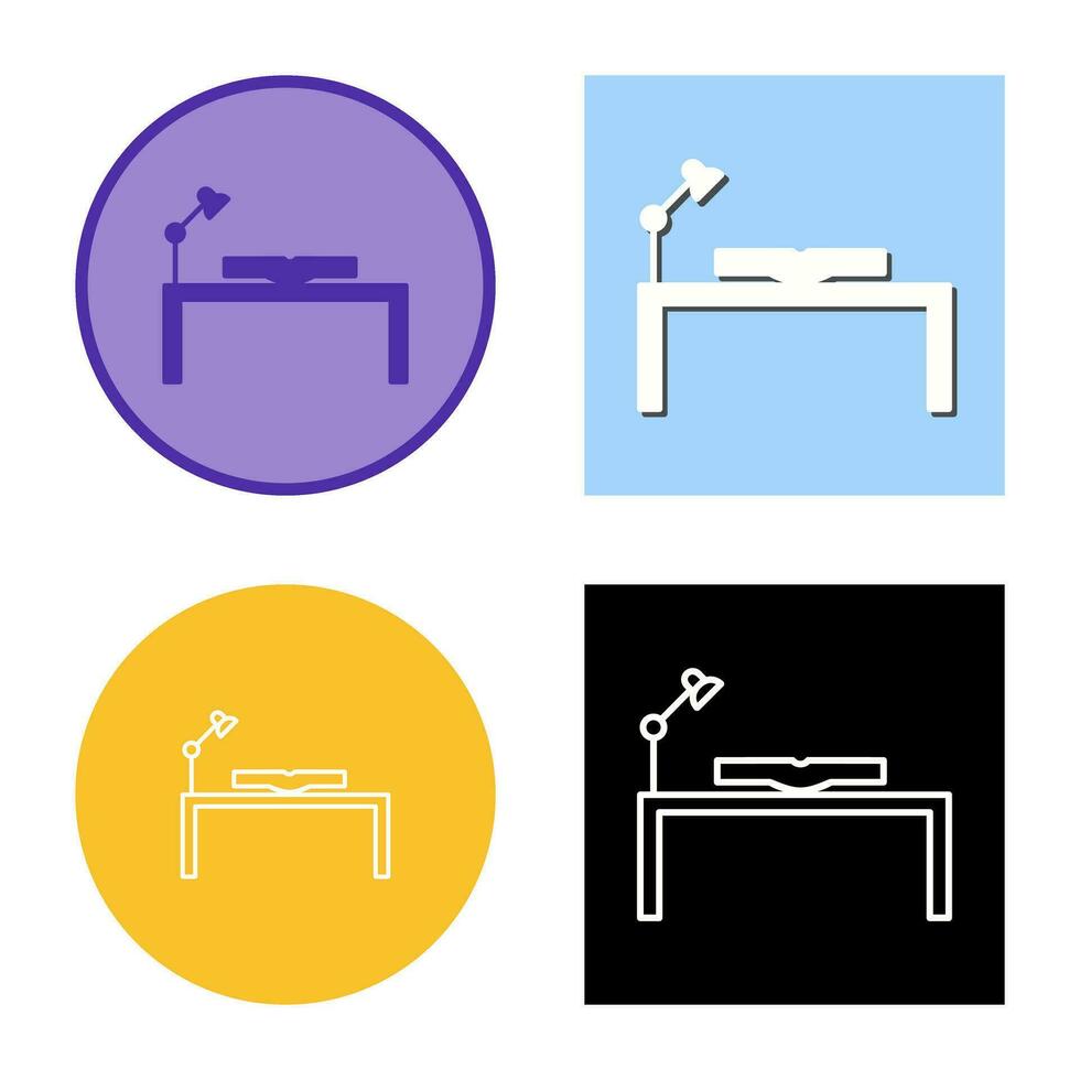 Unique Study Desk Vector Icon